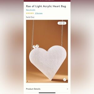 Rae of Light Acrylic Heart Bag